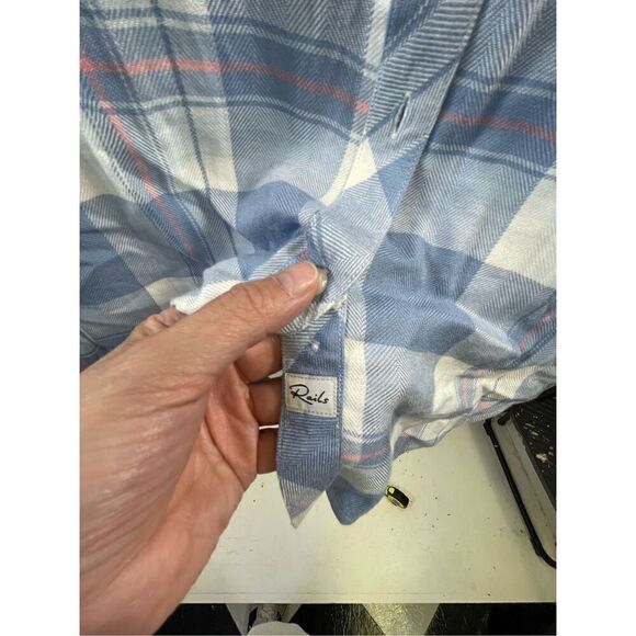 Rails Hunter Blue Lake Coral Buttoned Down Shirt Size S - Picture 5 of 10